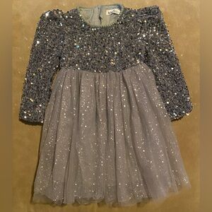 Sparkling Gray Sequin Dress